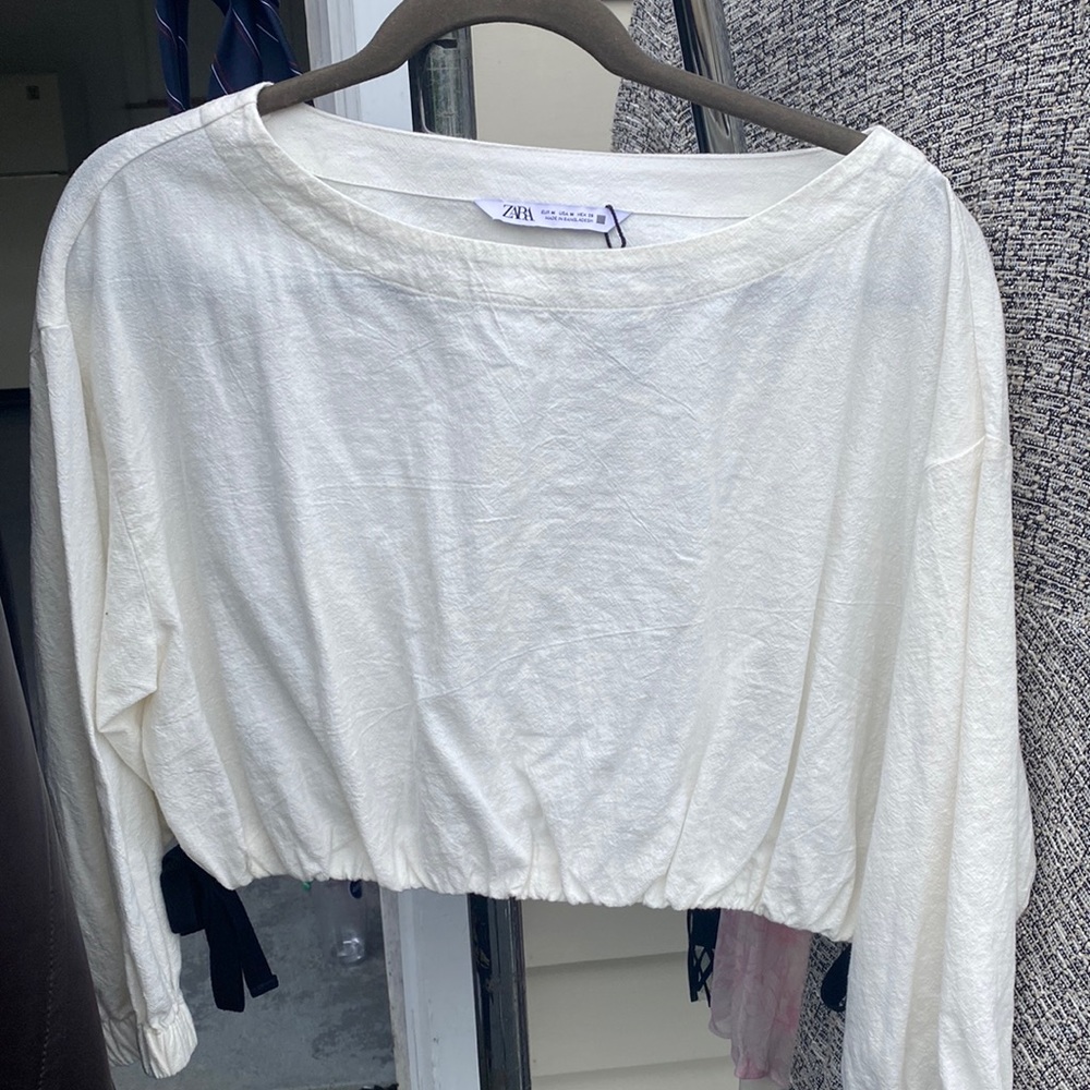 Zara long sleeve cropped top